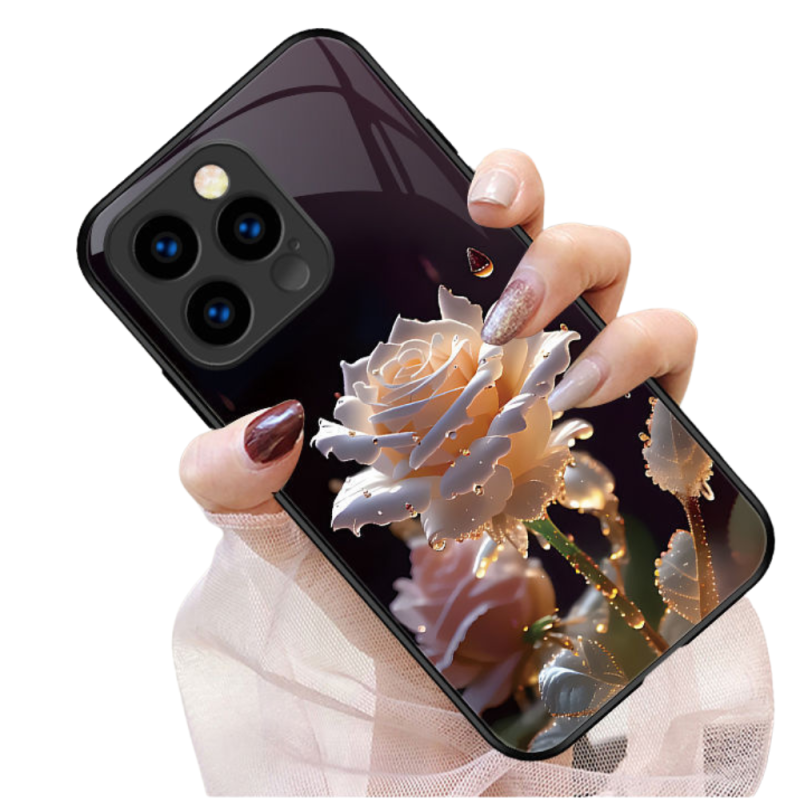 Coque Lumineuse iPhone – Flash LED Réactif pour Toutes Notifications (Design Rose) — ECO · Smarty Paris 18e